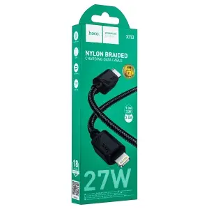 Кабель Type-C на Lightning 1M 3A 27W X113 HOCO черный