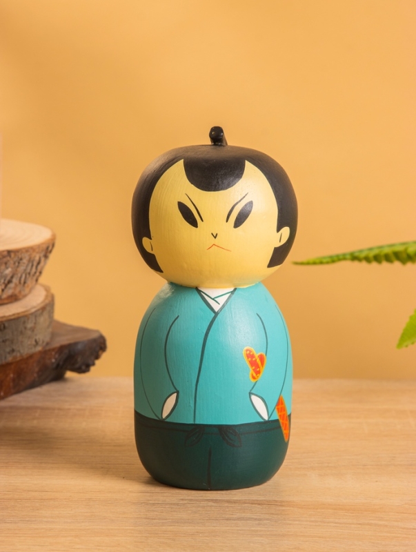 Деревянная кукла кокеши Деревянная кукла кокеши "Самурай" 7х7,5х15 см