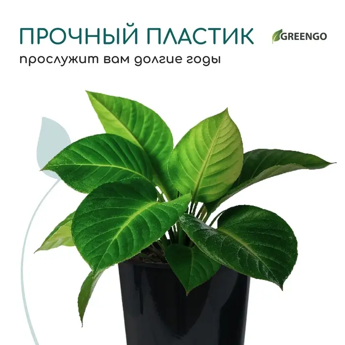 Горшок для рассады, для роз, 2 л, d = 14 см, h = 18 см, пластик, чёрный, Greengo Горшок для рассады, для роз, 2 л, d = 14 см, h = 18 см, пластик, чёрный, Greengo