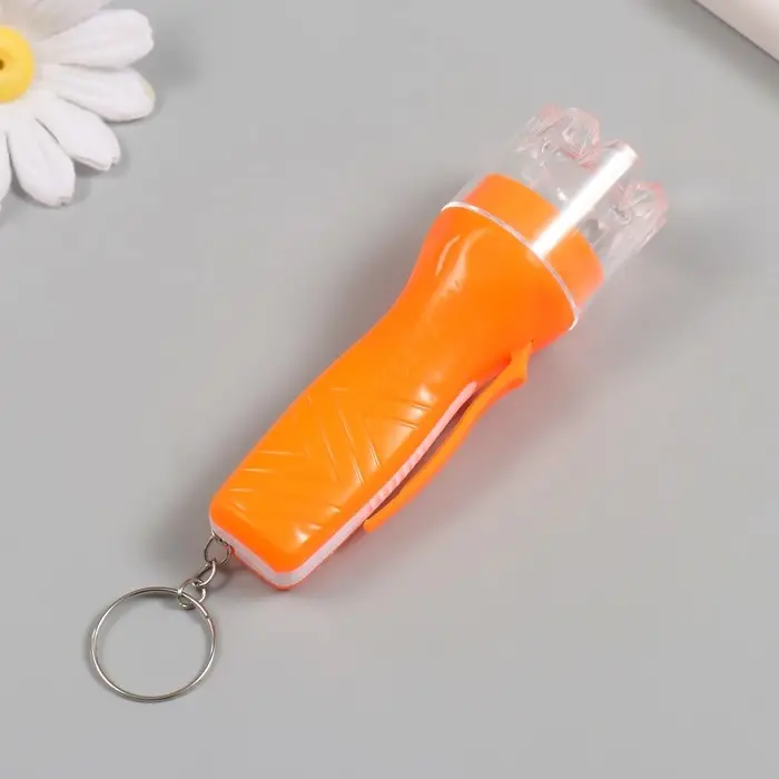 Фонарик брелок для ключей на кольце «Галочки», светит, LR41×3 шт., 2.6×2.6×9.5 см, МИКС Фонарик брелок для ключей на кольце «Галочки», светит, LR41×3 шт., 2.6×2.6×9.5 см, МИКС