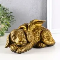 Копилка "Собака ангел" 11х21х12 см, цв. бронза