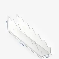 Горка для теней 4&times;24&times;7 см, 6 мест, оргстекло 2 мм, прозрачная