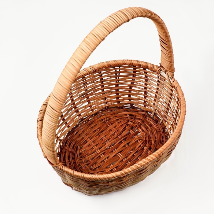 Корзина плетеная, 26×21×10/31 см, лоза, кукуруза