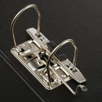 Папка-регистратор Комус Стандарт 75мм&nbsp; черная, ПБП2, карм.кор., мет.уг