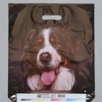 Пакет "Барон", полиэтиленовый с вырубной ручкой 40х47 см, 45 мкм