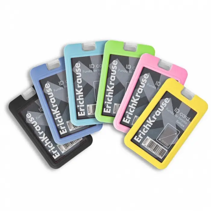 Бейдж вертикальный 54 х 85 мм, ErichKrause силиконовый корпус, микс Бейдж вертикальный 54 х 85 мм, ErichKrause силиконовый корпус, микс