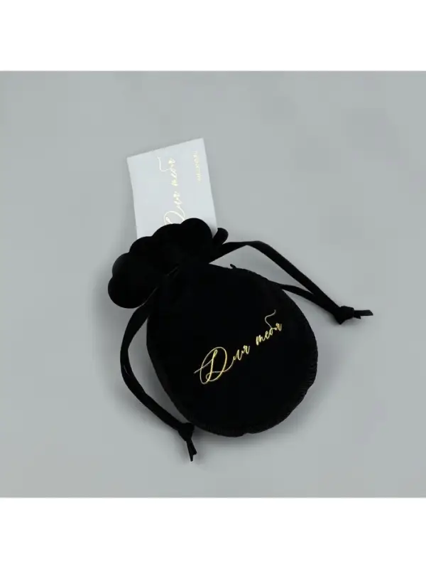 Мешочек подарочный замшевый &laquo;Для тебя&raquo;, черный, тиснение, 9&times;12 см &plusmn; 1.5 см