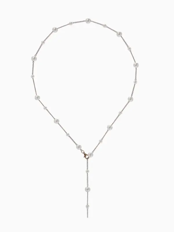 Кулон трансформер &laquo;Россыпь жемчуга&raquo;, бусины №6.8, L=50 см, белый в золоте