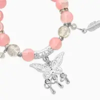 Браслет детский &laquo;Выбражулька. Бабочка&raquo;, d=6 см, розовый в серебре