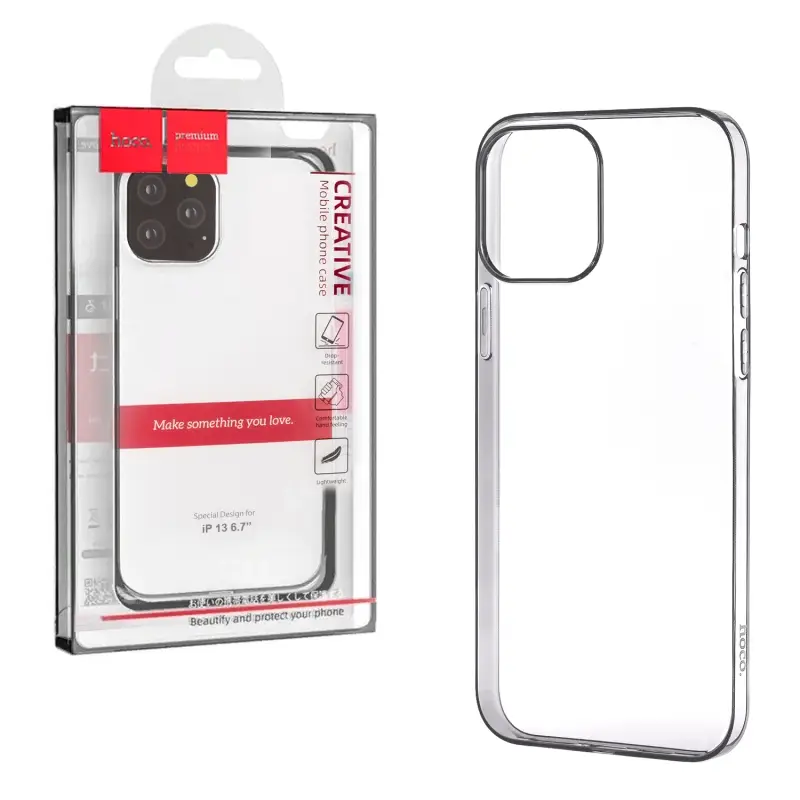 Чехол iPh 13 Pro Max (6.7) Hoco TPU прозрачный Чехол iPh 13 Pro Max (6.7) Hoco TPU прозрачный