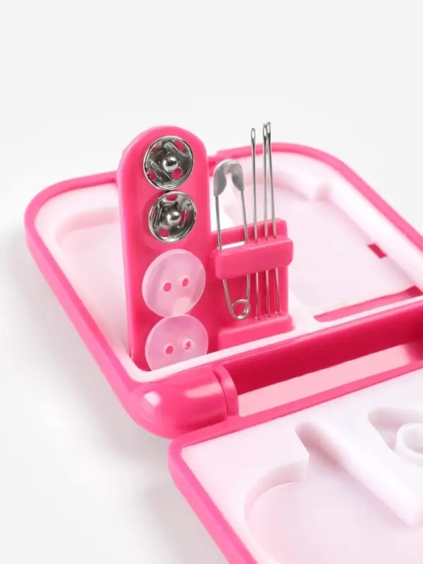 Швейный набор дорожный, 20 предметов, в складной пластиковой коробке, 7&times;6.5&times;2 см, МИКС