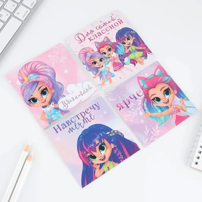 Блокнот 10х10, 16 листов МИКС &laquo;Девочки&raquo;