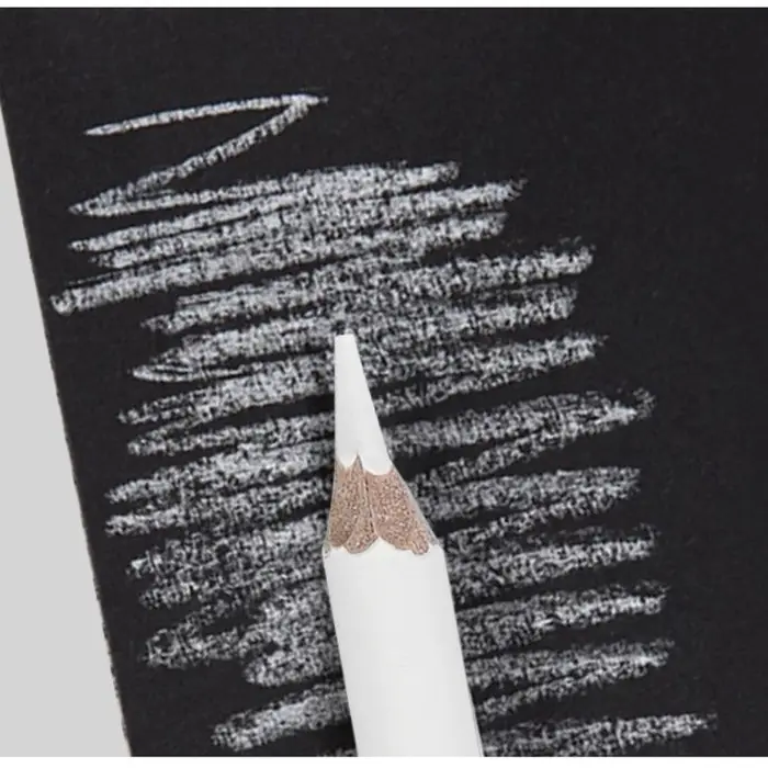 Карандаши угольные, белые, 3 шт. в наборе, средние