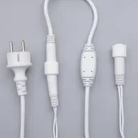 Гирлянда &laquo;Бахрома&raquo; 3&times;0.6 м, IP44, УМС, белая нить, 160 LED, свечение синее, мерцание белым, 220 В