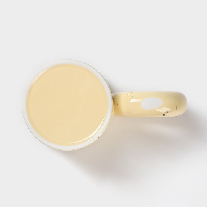 Кружка керамическая «Бублик», 300 мл, цвет жёлтый Кружка керамическая «Бублик», 300 мл, цвет жёлтый