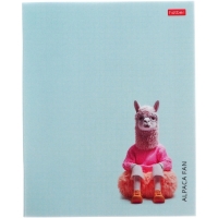 Тетрадь 48л кл "Alpaca fan", пласт обл с печатью, бл офсет 60-65г/м², 5В МИКС