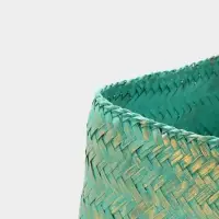 Корзинка плетёная &laquo;Голден&raquo;, 25&times;25&times;30 см, голубая