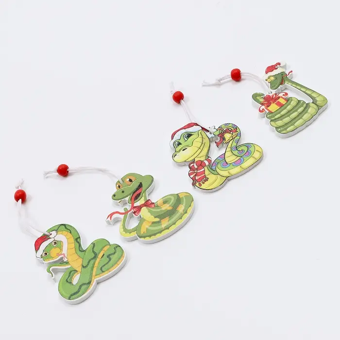 Елочные игрушки &laquo;Змея&raquo;, в деревянной подарочной упаковке, 12 шт.