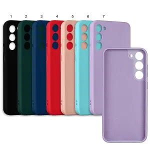 Чехол для Samsung S23 цветной силикон