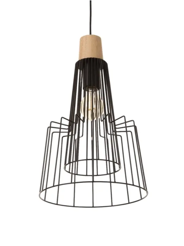 Светильник потолочный BayerLux &laquo;Крит&raquo;, 1&times;40 Вт, Е27, черный/коричневый, 25&times;25&times;37(137)см