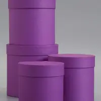 Набор шляпных коробок  4 в 1 "Светлая сирень" 18 &times; 18 ‒14 &times; 14 см