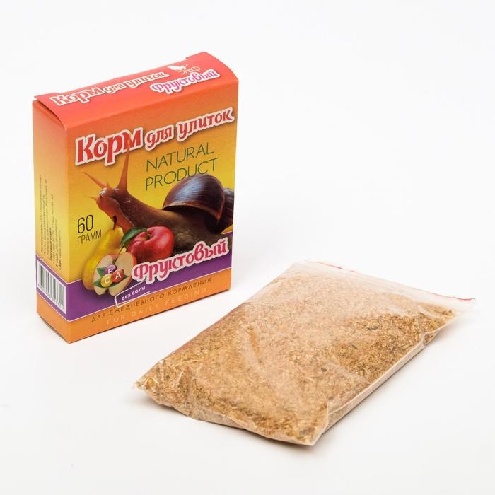Корм для улиток фруктовый, 60 г Корм для улиток фруктовый, 60 г
