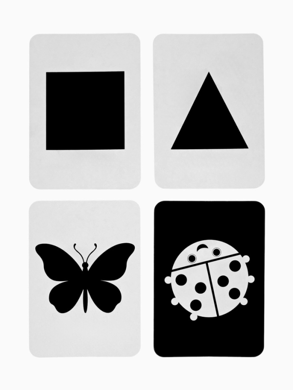 Набор двухсторонних карточек для фотосессий, развивающие чёрно-белые картинки,12×8 см, Дисней