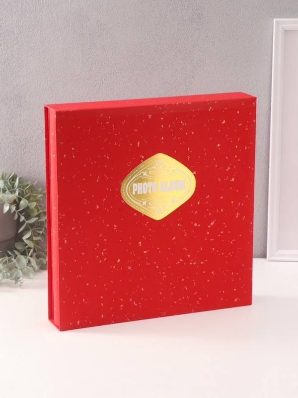 Фотоальбом на 500 фото 10х15 см Фотоальбом на 500 фото 10х15 см "Крапинки" в коробке красный 4,7х33х34 см
