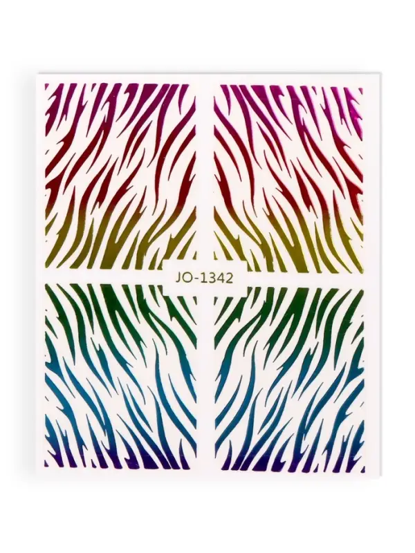 Наклейки для ногтей «Тигр», фольгированные, разноцветные