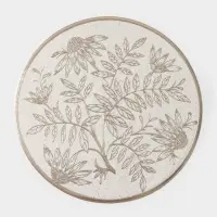 Салфетки сервировочные на стол Доляна &laquo;Ботаника&raquo;, 2 шт., d=38 см, бежевые