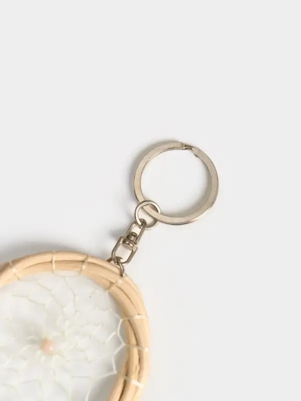 Брелок Брелок "Ловец снов" 17 см, цв. белый