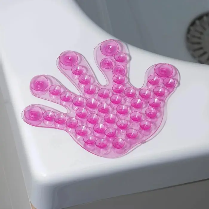 Мини - коврик детский в ванну «Рука», 13×11 см, МИКС Мини - коврик детский в ванну «Рука», 13×11 см, МИКС