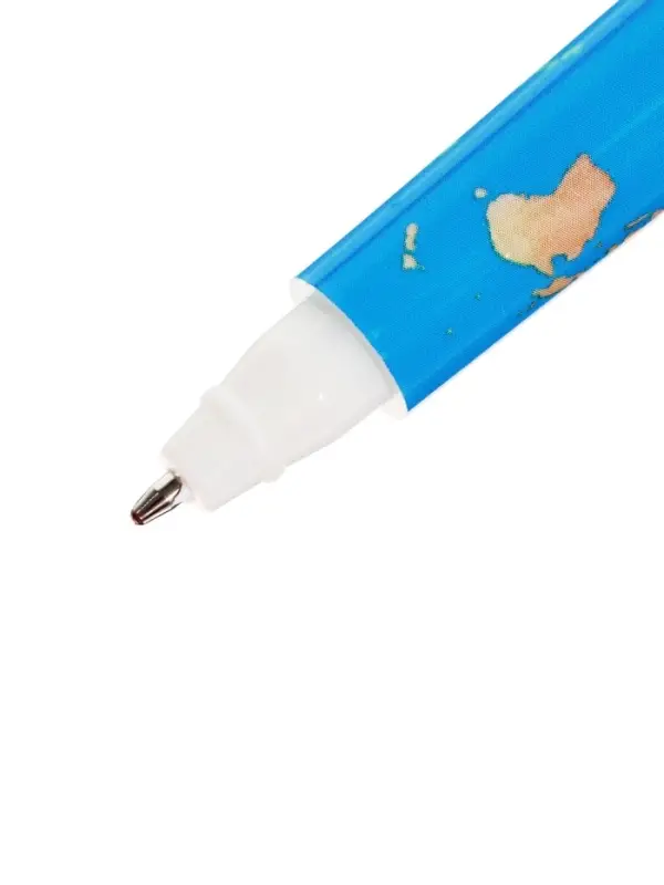 Ручка гелевая-прикол спиннер, Глобус МИКС