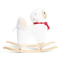 Качалка "Овечка", со спинкой, цвет белый