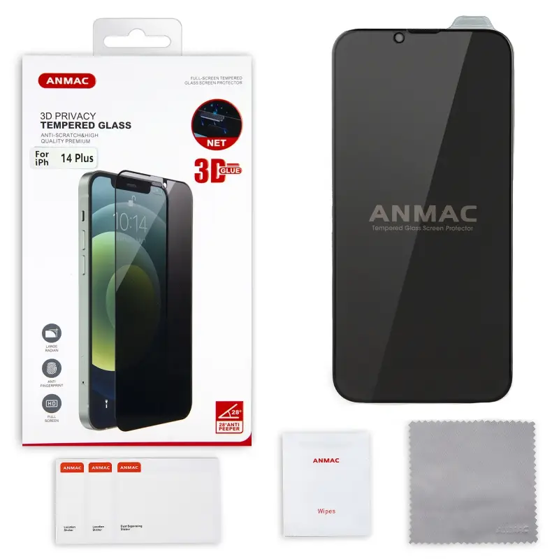 Защитное стекло iPh 14 Plus (6.7) ANMAC 3D Privacy с сеточкой Арт.1137426 Защитное стекло iPh 14 Plus (6.7) ANMAC 3D Privacy с сеточкой Арт.1137426