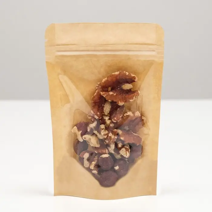 Пакет Zip-lock Крафт с прозрачной стенкой 10 Х 13 + 2 см Пакет Zip-lock Крафт с прозрачной стенкой 10 Х 13 + 2 см