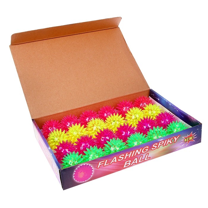 Мяч «Ёжик», световой, матовый, цвета МИКС Мяч «Ёжик», световой, матовый, цвета МИКС