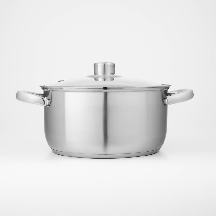 Набор кастрюль из нержавеющей стали Доляна «Гретте», 3 предмета: 2,3 л, 3,2 л, 4,2 л, крышки Набор кастрюль из нержавеющей стали Доляна «Гретте», 3 предмета: 2,3 л, 3,2 л, 4,2 л, крышки