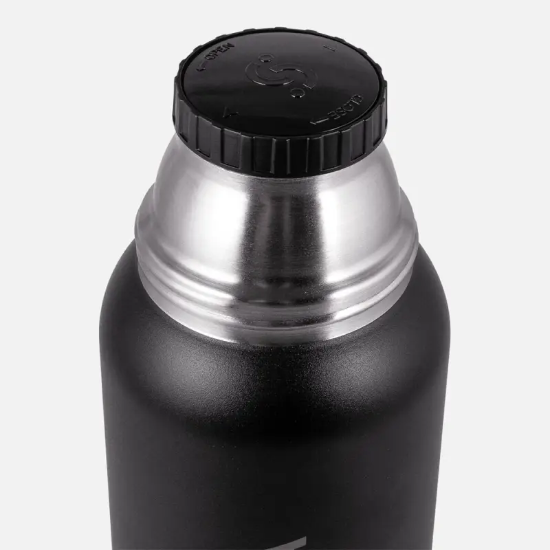 Термос Relaxika 1000 со стикерпаком, черный