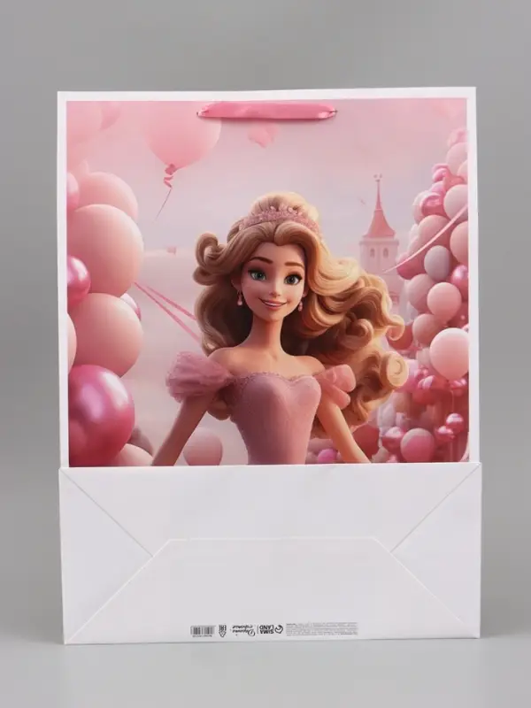 Пакет подарочный ламинированный Princess, XXL 46&times;61&times;20 см