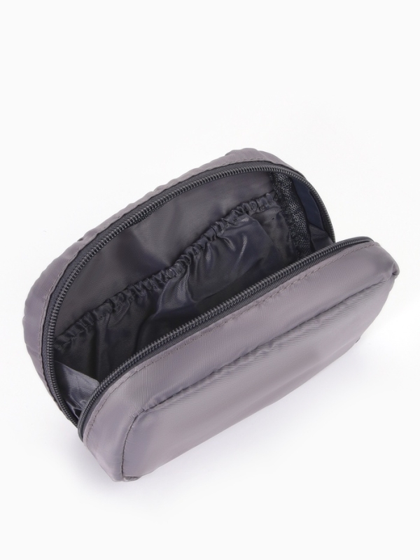 Косметичка дор Одноцвет, 16*6*10,5, отд на молнии, подкладка, н/карман, серый