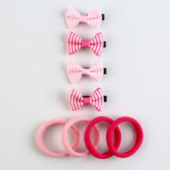 Заколки и резинки для волос «Для принцессы», (4 заколки,4 резинки) Заколки и резинки для волос «Для принцессы», (4 заколки,4 резинки)