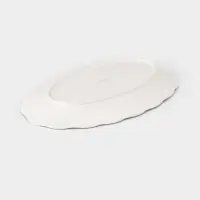Блюдо сервировочное Garden rose, 30.5&times;19.5&times;2 см, керамика, белое