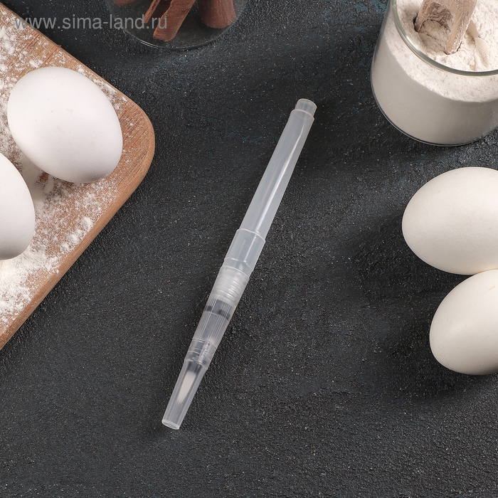 Кисть кондитерская для декорирования «Клякса», 15,5×1 см, цвет прозрачный Кисть кондитерская для декорирования «Клякса», 15,5×1 см, цвет прозрачный