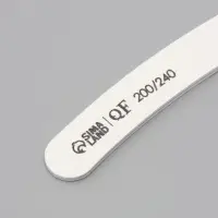 Пилка для ногтей, бумеранг, 200/240 грит, 18 см, белая