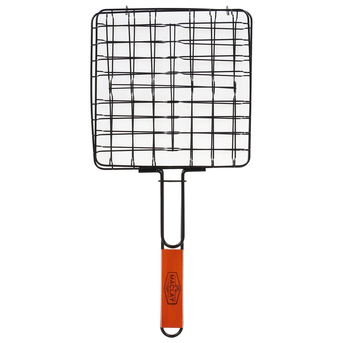 Решётка гриль для бургеров maclay, 24 x 24 см, хромированная сталь, для мангала