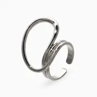 Кольцо металл "Спираль", цвет серебро, безразмерное