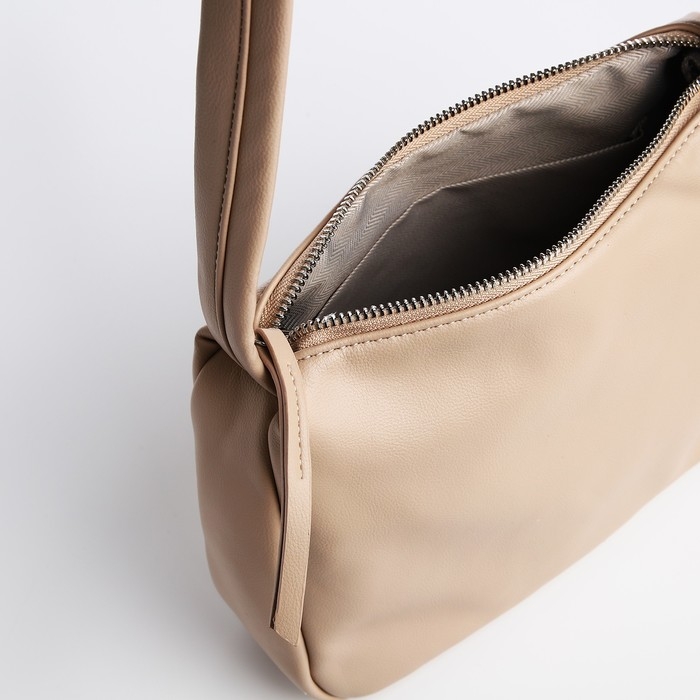 Сумка женская на молнии, цвет бежевый Сумка женская на молнии, цвет бежевый
