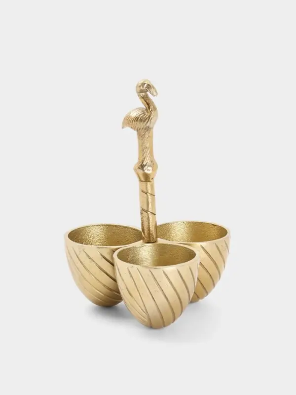 Менажница &laquo;Фламинго&raquo;, 14&times;14&times;21 см, алюминий