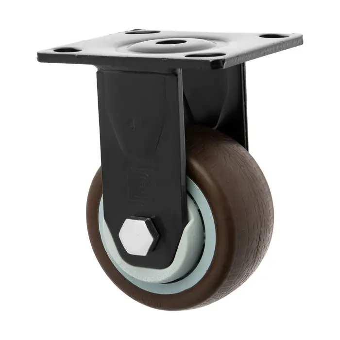 Колесо для транспортных тележек ТУНДРА, d=100 мм, на площадке, покрытие TPR=